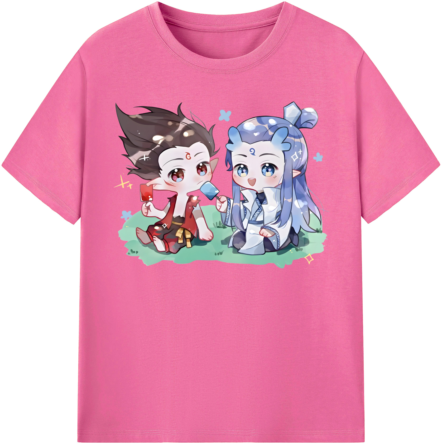 （画像用） Ne Zha 2 ナタ 魔童の大暴れ レディースカジュアルプリントTシャツ（綿100％）